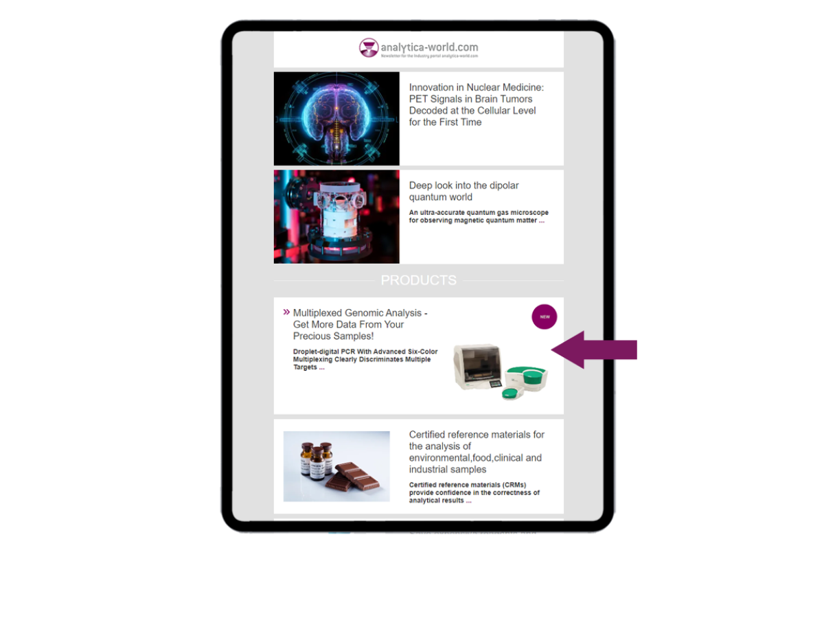 Hinweis auf Ihre Messe-Neuheit in den Newslettern