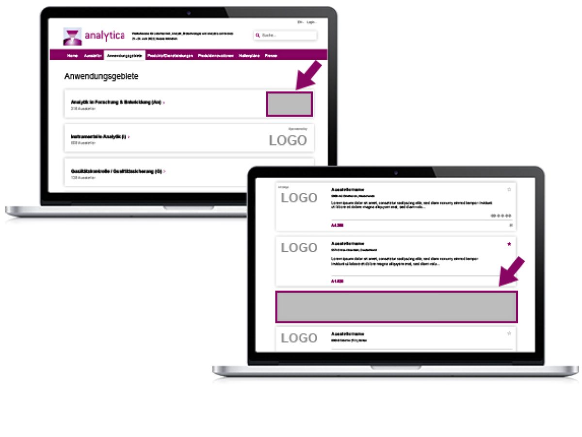 Banner in the exhibitor directory