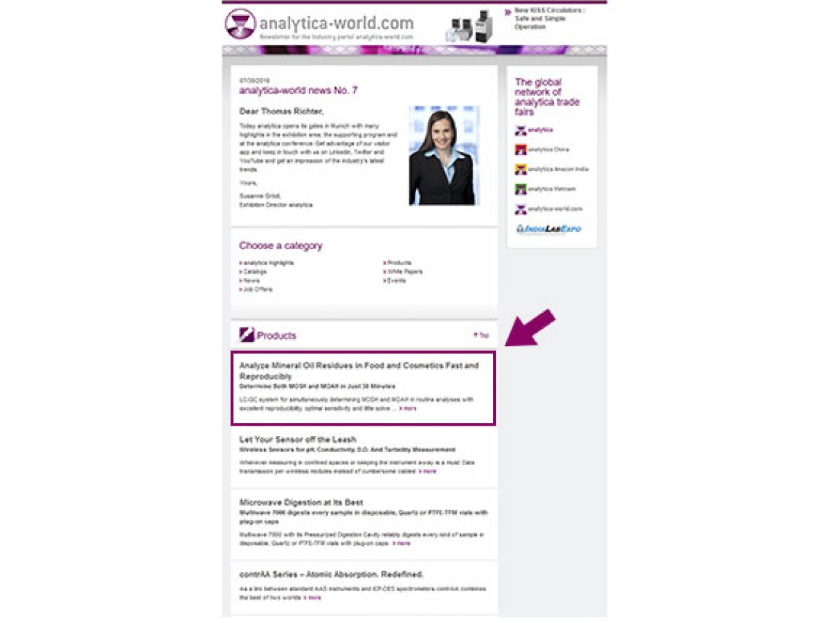 Your product reference in one newsletter