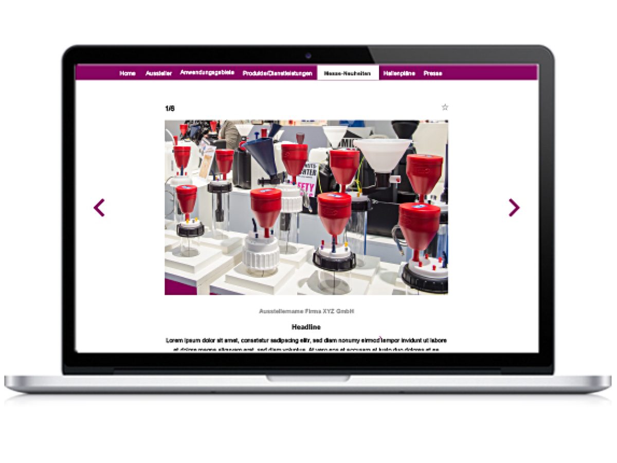 Your product launch on your exhibitor profile