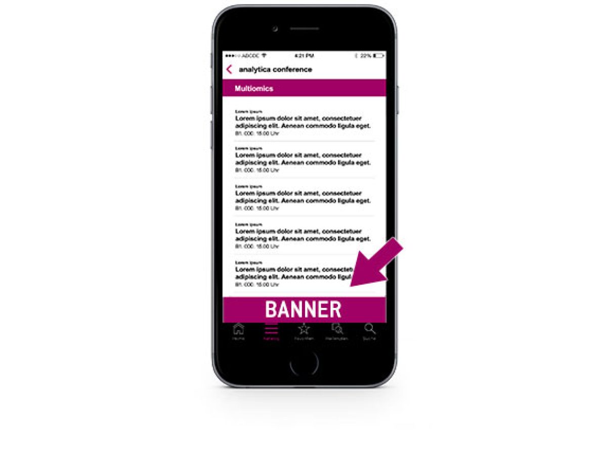 Banner in der Conference-Liste